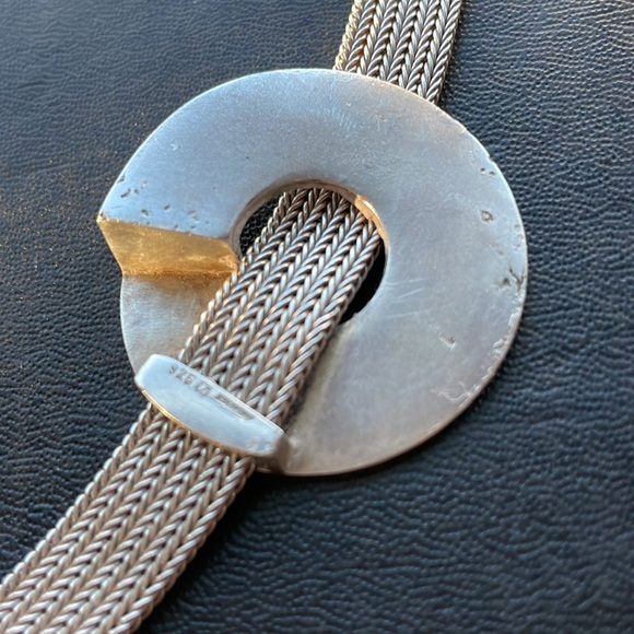 🟡 VINTAGE GERMAN STERLING SIGNED HANDERBEIT MEDALLION NECKLACE - Picture 7 of 9